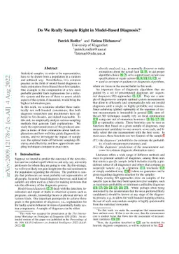 Do We Really Sample Right In Model-Based Diagnosis?