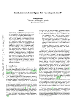 Sound, Complete, Linear-Space, Best-First Diagnosis Search