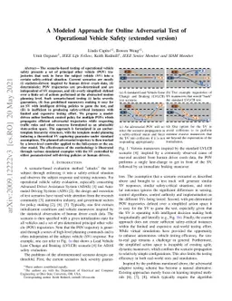 A Modeled Approach for Online Adversarial Test of Operational Vehicle
  Safety (extended version)