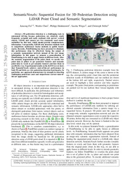 SemanticVoxels: Sequential Fusion for 3D Pedestrian Detection using
  LiDAR Point Cloud and Semantic Segmentation