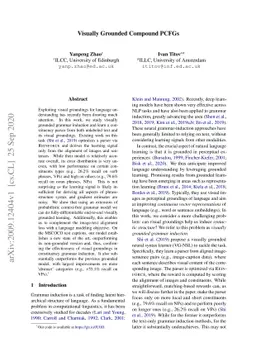 Visually Grounded Compound PCFGs