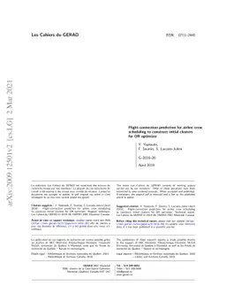 Flight-connection Prediction for Airline Crew Scheduling to Construct
  Initial Clusters for OR Optimizer