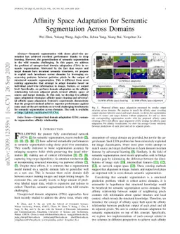Affinity Space Adaptation for Semantic Segmentation Across Domains