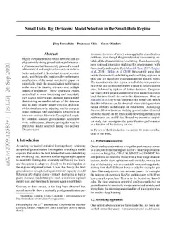 Small Data, Big Decisions: Model Selection in the Small-Data Regime