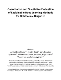Quantitative and Qualitative Evaluation of Explainable Deep Learning
  Methods for Ophthalmic Diagnosis
