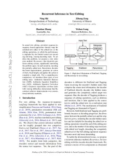Recurrent Inference in Text Editing
