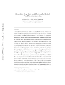 Hierarchical Deep Multi-modal Network for Medical Visual Question
  Answering