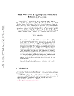 AIM 2020: Scene Relighting and Illumination Estimation Challenge