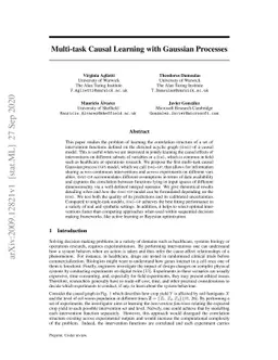 Multi-task Causal Learning with Gaussian Processes