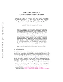 AIM 2020 Challenge on Video Temporal Super-Resolution