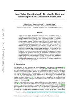 Long-Tailed Classification by Keeping the Good and Removing the Bad Momentum Causal Effect