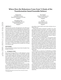 Where Does the Robustness Come from? A Study of the Transformation-based
  Ensemble Defence
