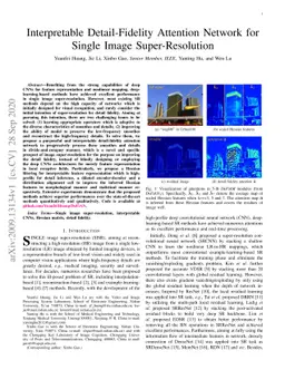 Interpretable Detail-Fidelity Attention Network for Single Image
  Super-Resolution