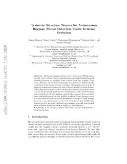Trainable Structure Tensors for Autonomous Baggage Threat Detection
  Under Extreme Occlusion