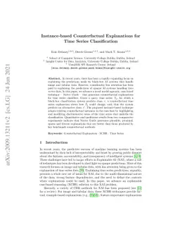 Instance-based Counterfactual Explanations for Time Series
  Classification