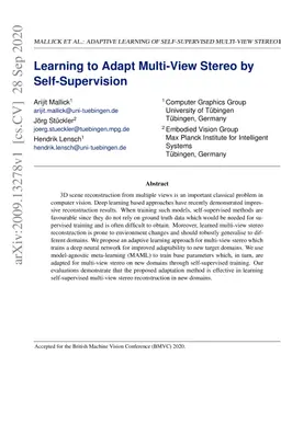 Learning to Adapt Multi-View Stereo by Self-Supervision