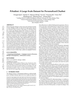 Pchatbot: A Large-Scale Dataset for Personalized Chatbot