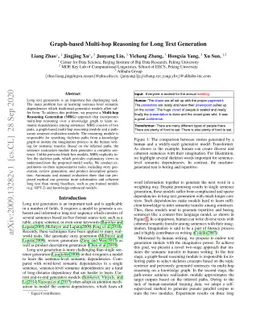 Graph-based Multi-hop Reasoning for Long Text Generation