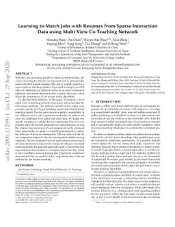 Learning to Match Jobs with Resumes from Sparse Interaction Data using
  Multi-View Co-Teaching Network