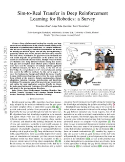 Sim-to-Real Transfer in Deep Reinforcement Learning for Robotics: a
  Survey