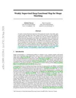 Weakly Supervised Deep Functional Map for Shape Matching