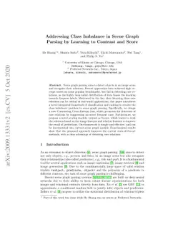 Addressing Class Imbalance in Scene Graph Parsing by Learning to
  Contrast and Score