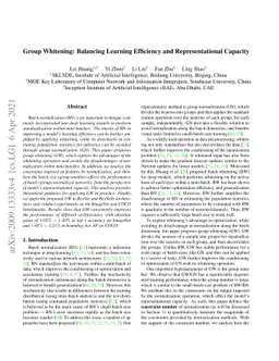 Group Whitening: Balancing Learning Efficiency and Representational
  Capacity