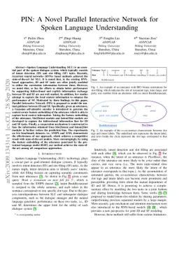 PIN: A Novel Parallel Interactive Network for Spoken Language
  Understanding