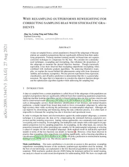 Why resampling outperforms reweighting for correcting sampling bias with
  stochastic gradients