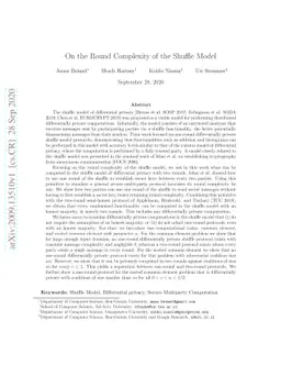 On the Round Complexity of the Shuffle Model