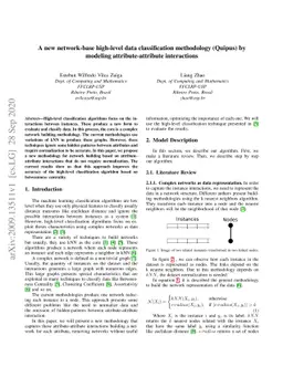 A new network-base high-level data classification methodology (Quipus)
  by modeling attribute-attribute interactions