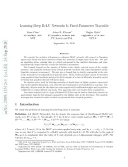Learning Deep ReLU Networks Is Fixed-Parameter Tractable