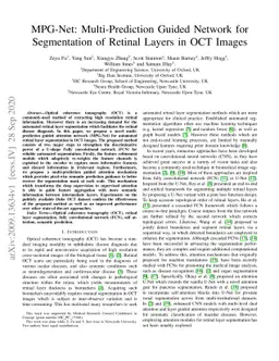 MPG-Net: Multi-Prediction Guided Network for Segmentation of Retinal
  Layers in OCT Images