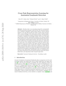Cross-Task Representation Learning for Anatomical Landmark Detection