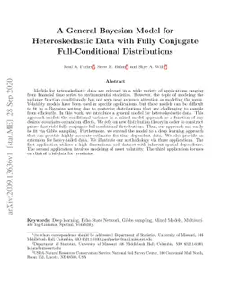 A General Bayesian Model for Heteroskedastic Data with Fully Conjugate
  Full-Conditional Distributions