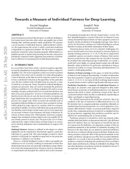 Towards a Measure of Individual Fairness for Deep Learning