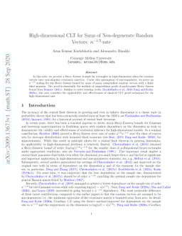 High-dimensional CLT for Sums of Non-degenerate Random Vectors:
  $n^{-1/2}$-rate