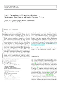 Lucid Dreaming for Experience Replay: Refreshing Past States with the
  Current Policy