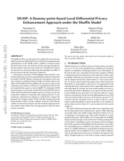 Privacy Enhancement via Dummy Points in the Shuffle Model