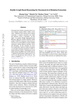 Double Graph Based Reasoning for Document-level Relation Extraction