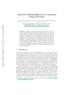 TinyGAN: Distilling BigGAN for Conditional Image Generation