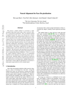 Neural Alignment for Face De-pixelization