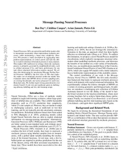 Message Passing Neural Processes