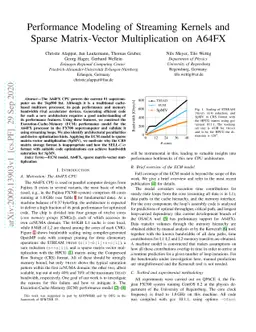 Performance Modeling of Streaming Kernels and Sparse Matrix-Vector
  Multiplication on A64FX