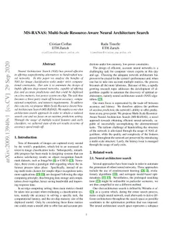 MS-RANAS: Multi-Scale Resource-Aware Neural Architecture Search