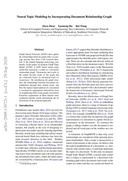 Neural Topic Modeling by Incorporating Document Relationship Graph