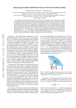Tangent-Space Gradient Optimization of Tensor Network for Machine
  Learning