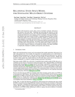 Relational State-Space Model for Stochastic Multi-Object Systems