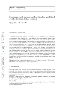 Semi-supervised learning method based on predefined evenly-distributed
  class centroids