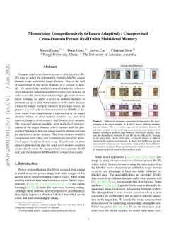 Memorizing Comprehensively to Learn Adaptively: Unsupervised
  Cross-Domain Person Re-ID with Multi-level Memory